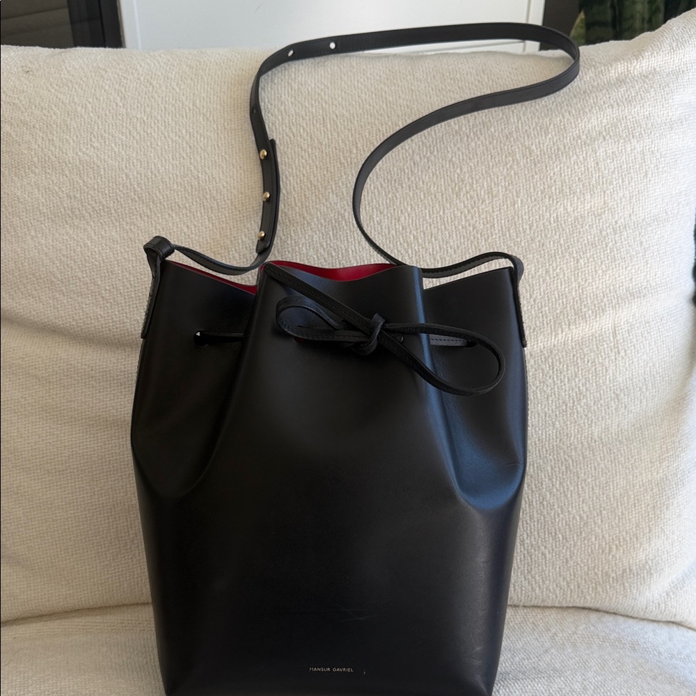 Mansur Gabriel Black Bucket Bag